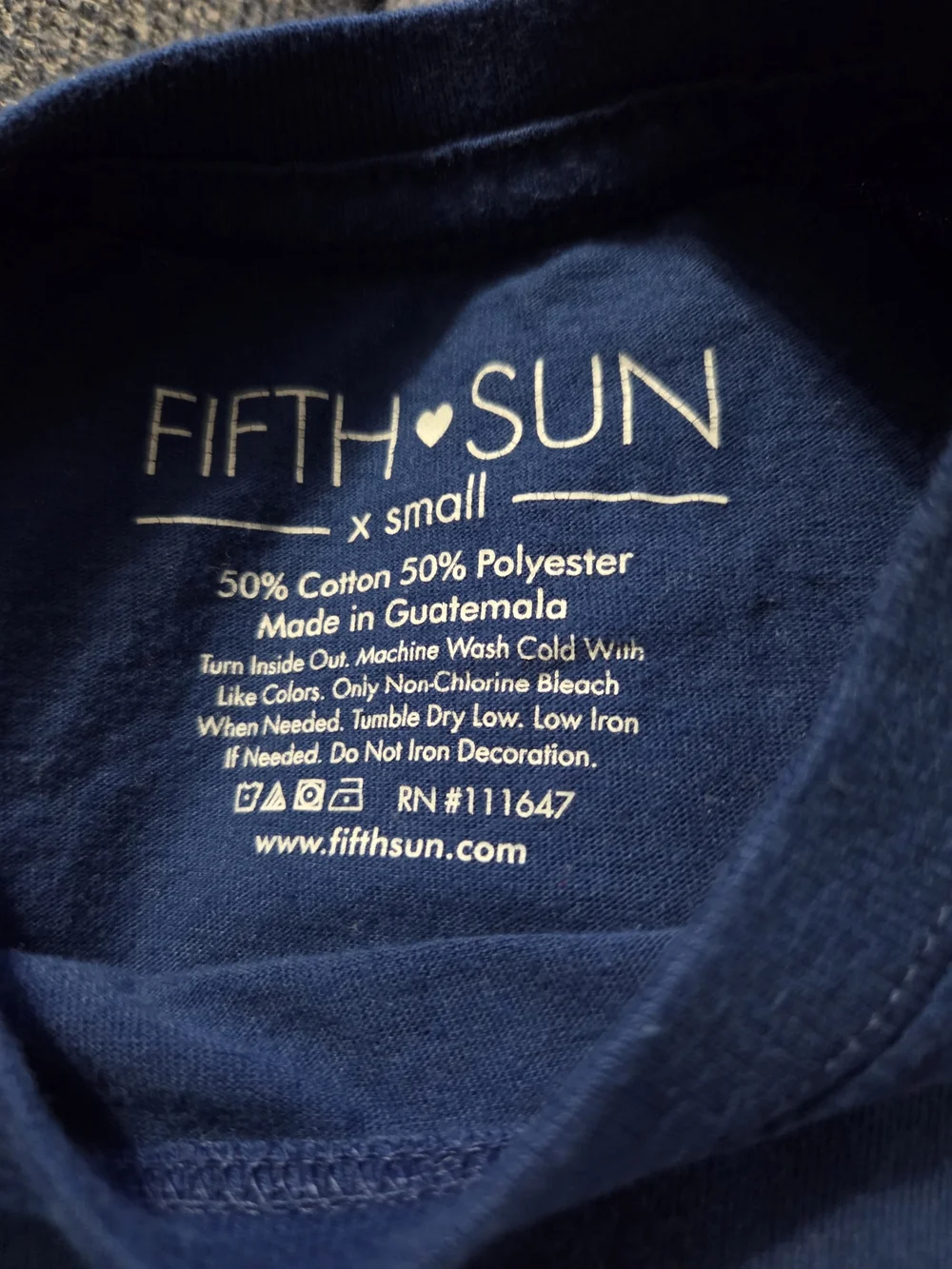 Fifth Sun Navy Muscle Tee with American Flag Lip Graphic